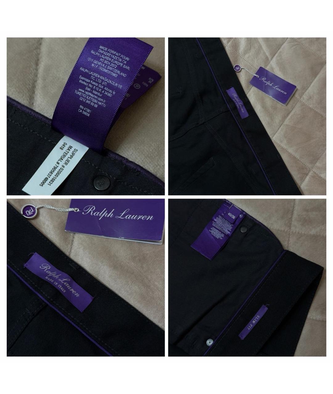 RALPH LAUREN PURPLE LABEL Черные хлопковые джинсы, фото 7