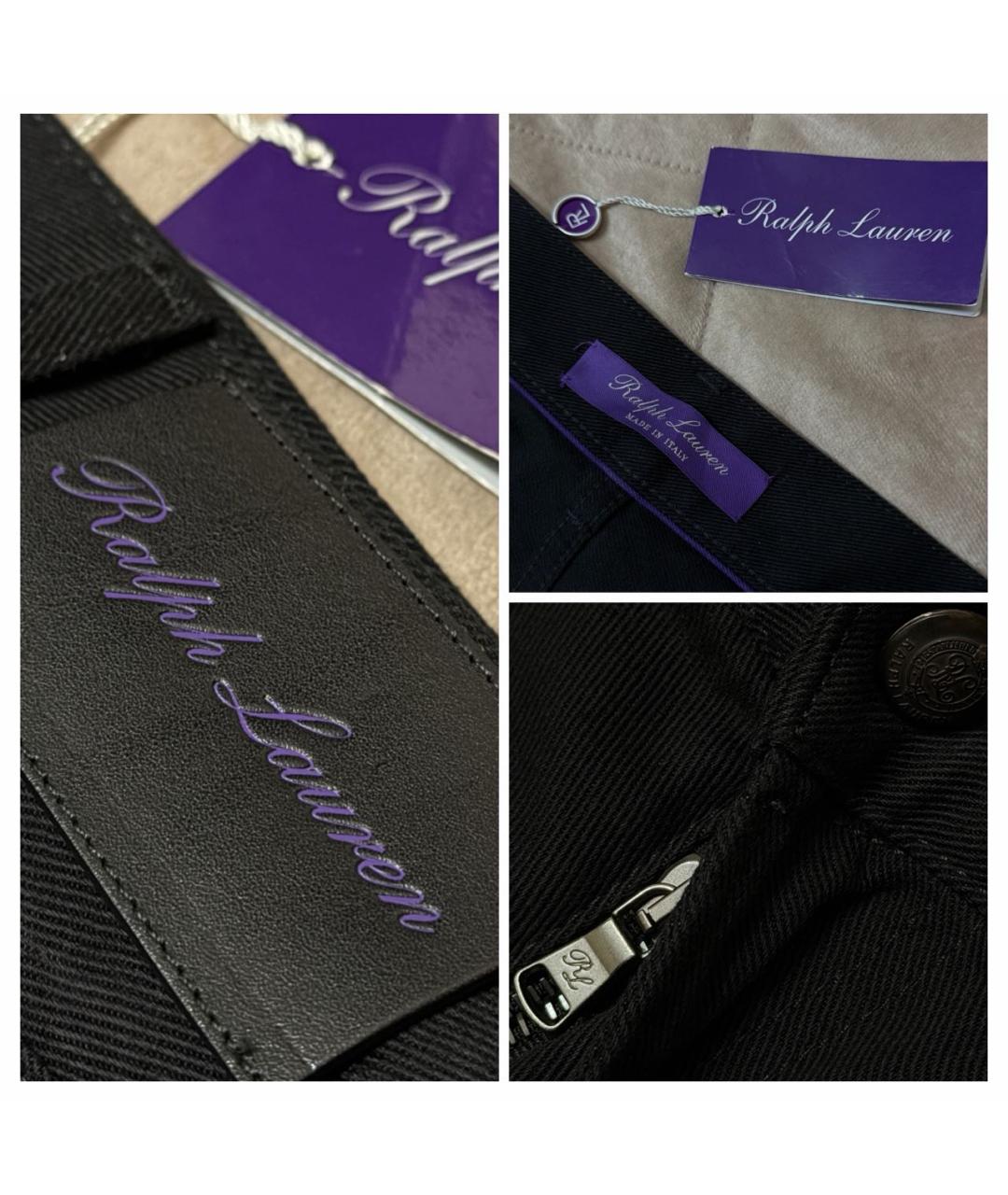 RALPH LAUREN PURPLE LABEL Черные хлопковые джинсы, фото 6