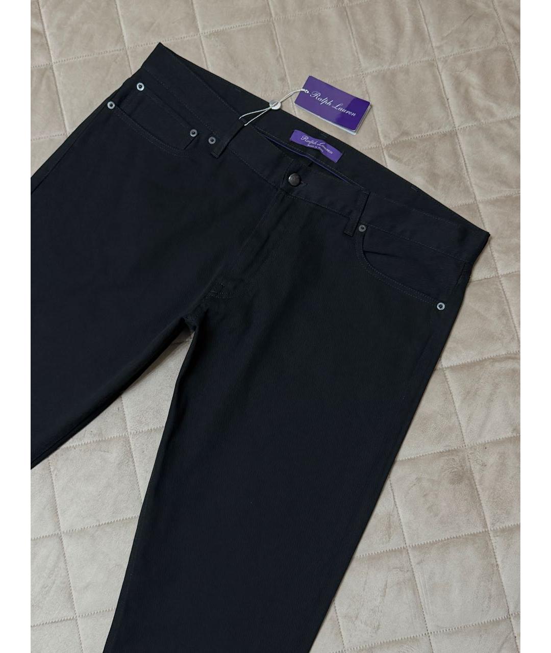 RALPH LAUREN PURPLE LABEL Черные хлопковые джинсы, фото 5