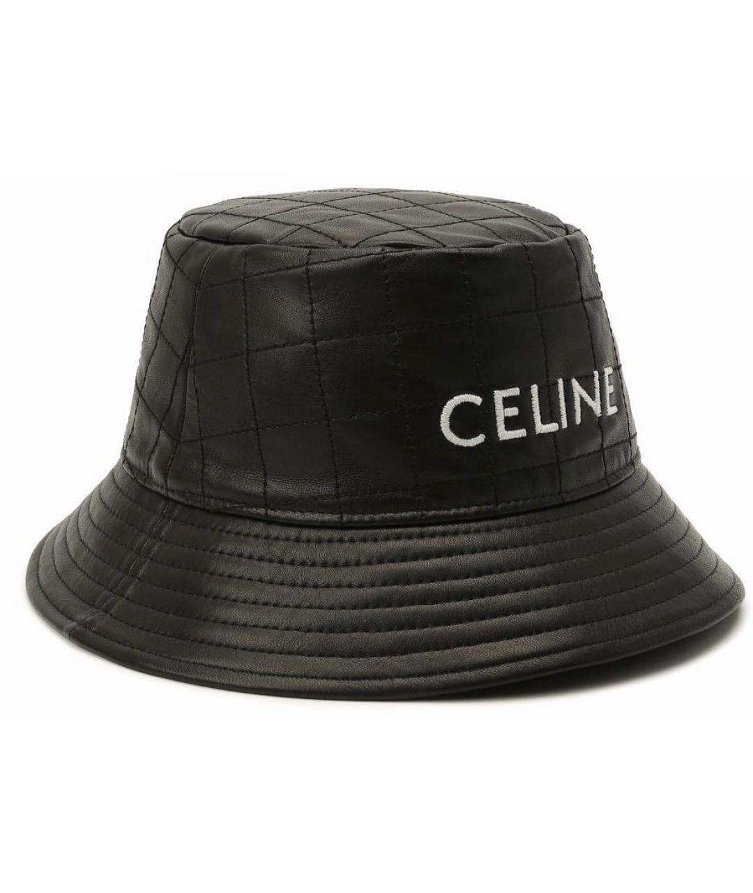 CELINE Черная кожаная панама, фото 9