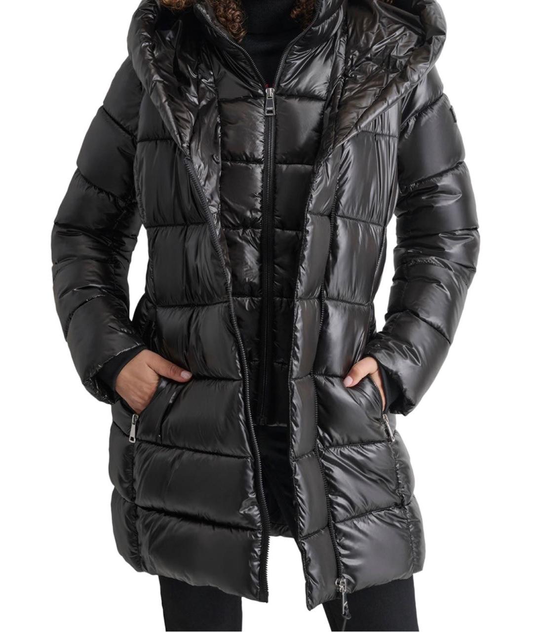 DKNY Черный полиэстеровый пуховик, фото 6