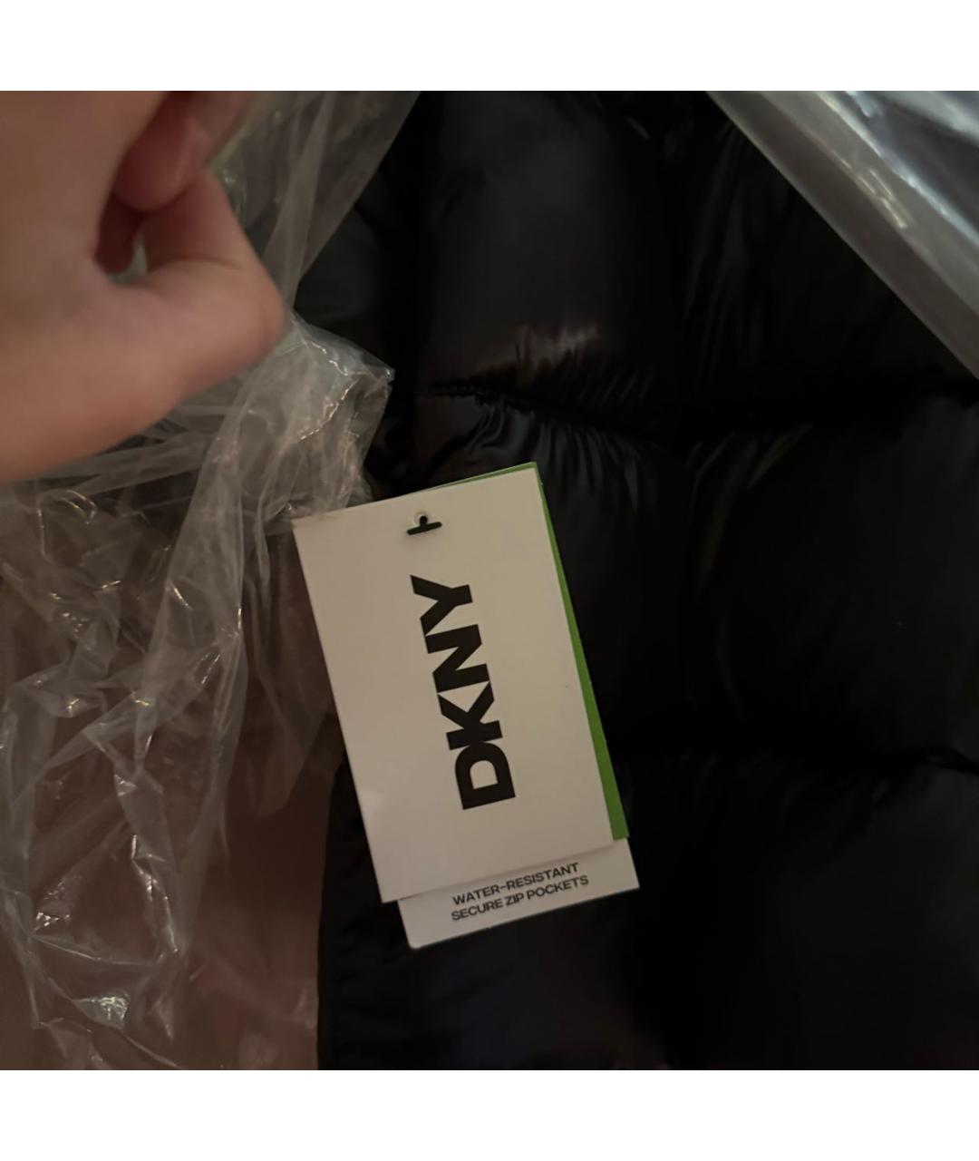 DKNY Черный полиэстеровый пуховик, фото 5