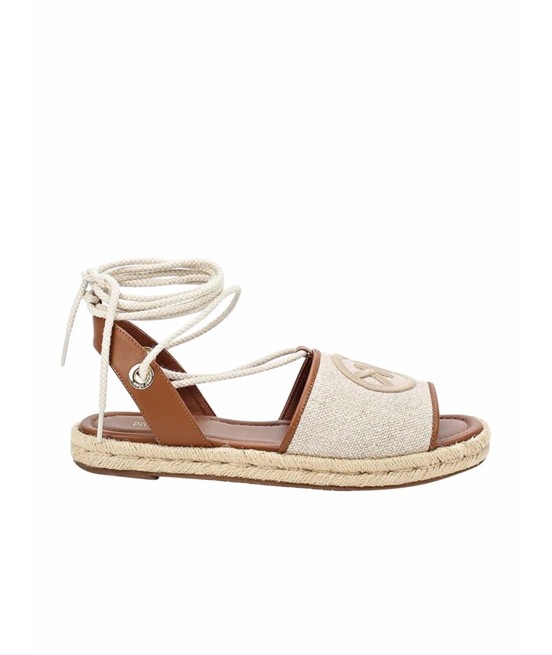 MICHAEL KORS Бежевые кожаные босоножки, фото 1