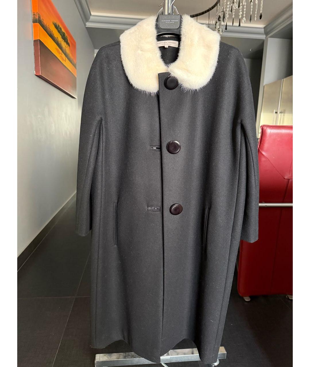 ALEXANDER TEREKHOV Черное шерстяное пальто, фото 8
