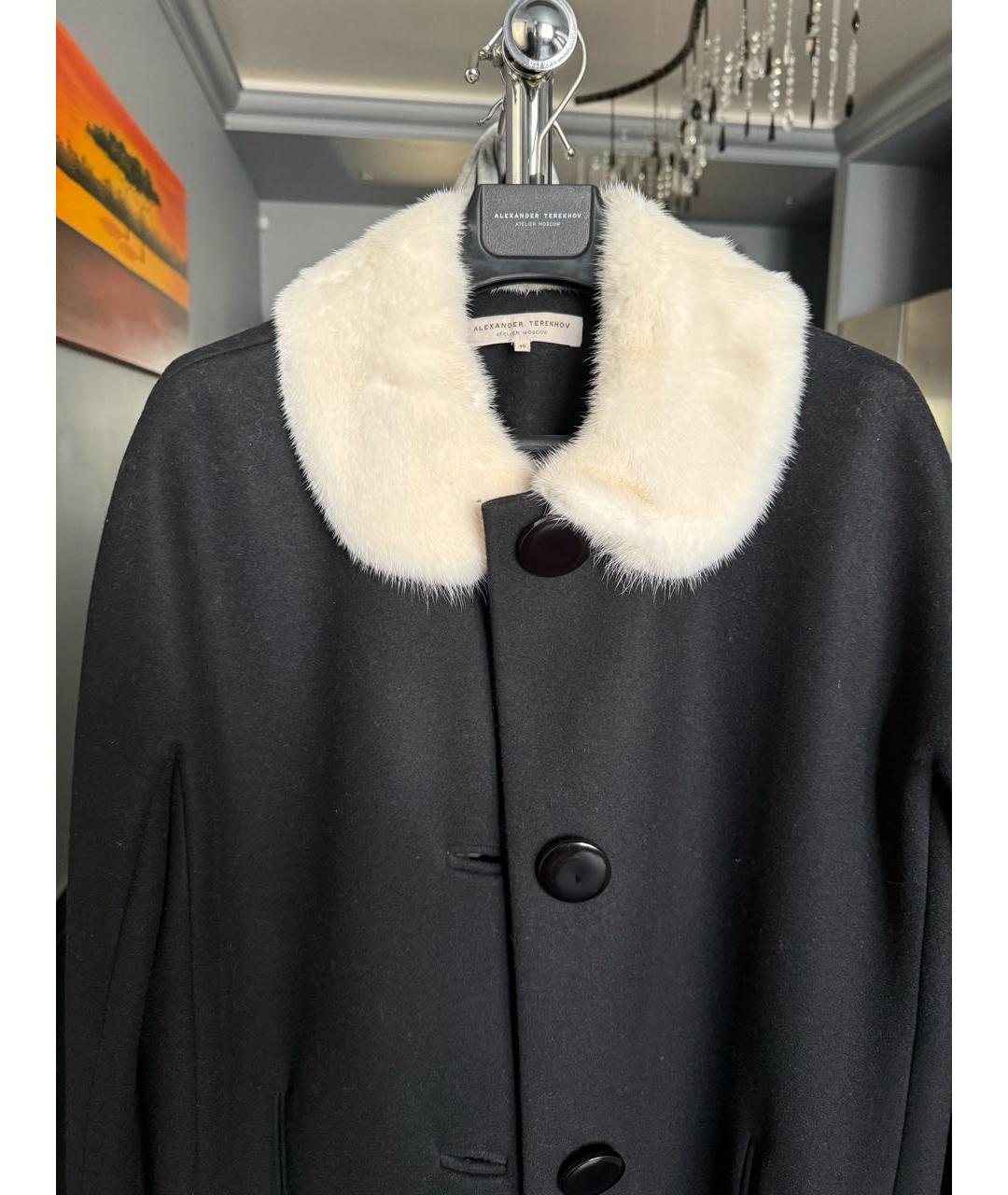 ALEXANDER TEREKHOV Черное шерстяное пальто, фото 3