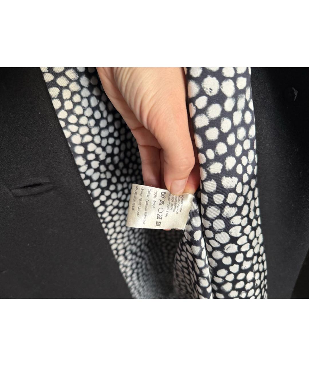 ALEXANDER TEREKHOV Черное шерстяное пальто, фото 5