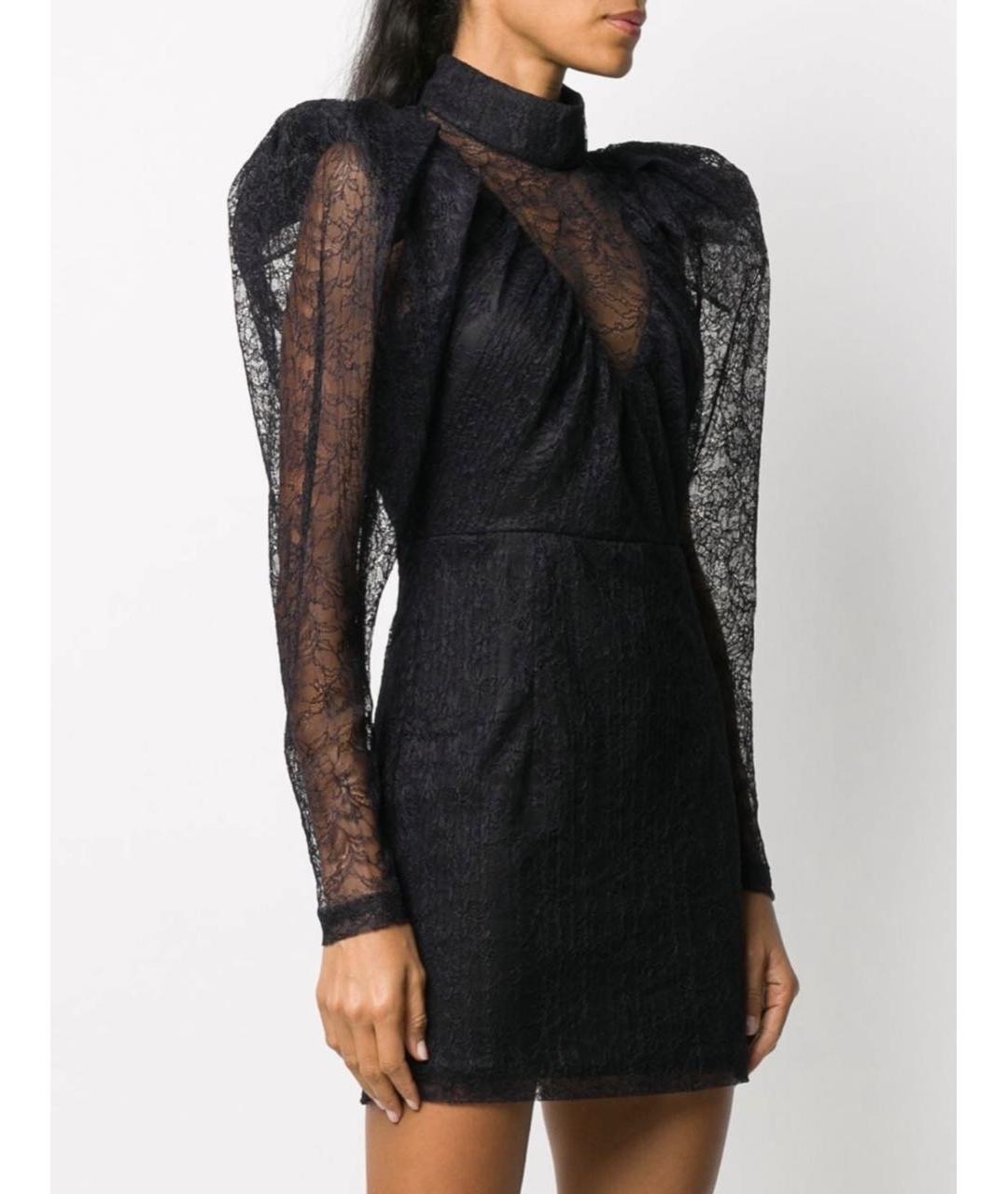 ROTATE Черное полиэстеровое коктейльное платье, фото 8