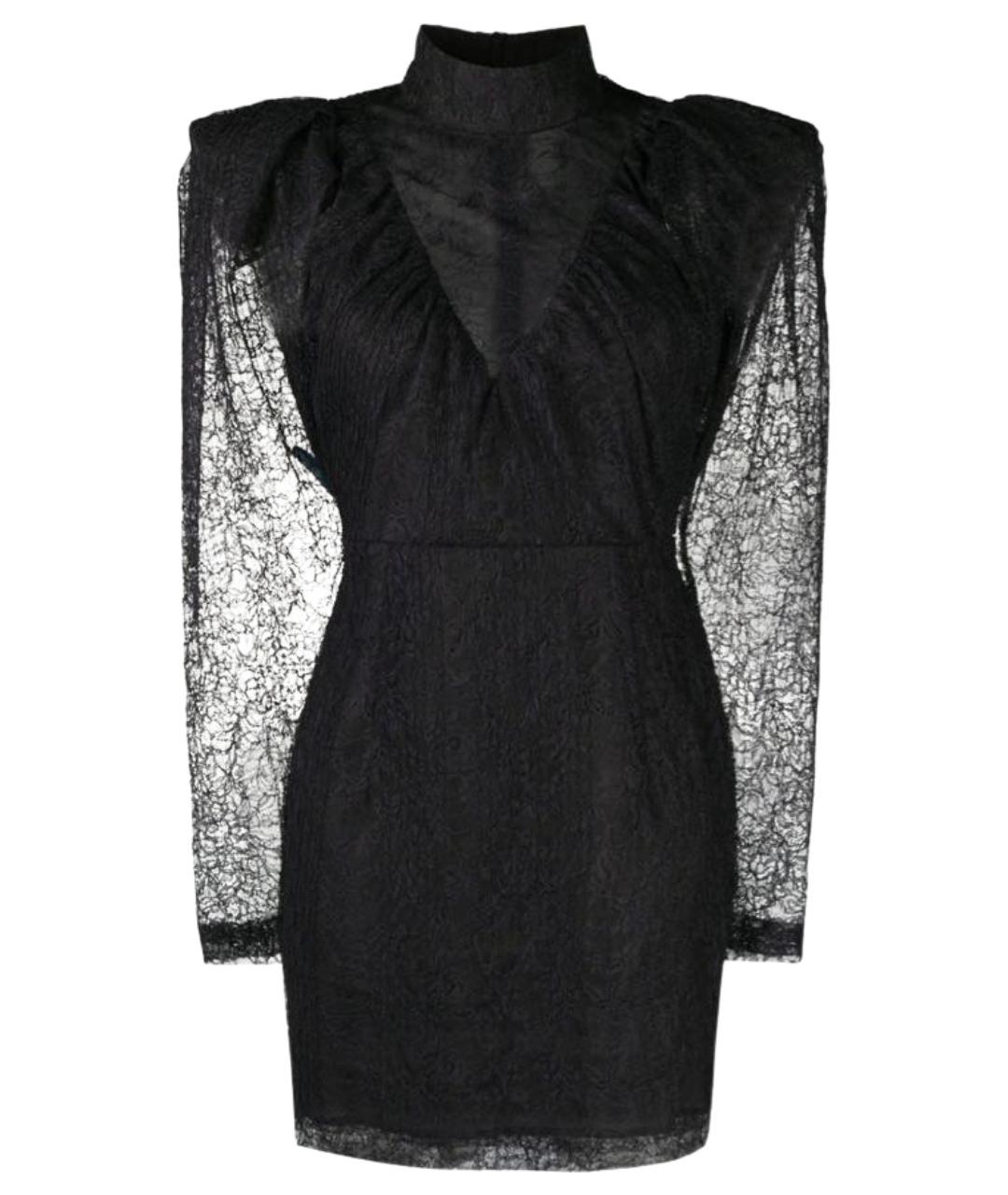 ROTATE Черное полиэстеровое коктейльное платье, фото 1