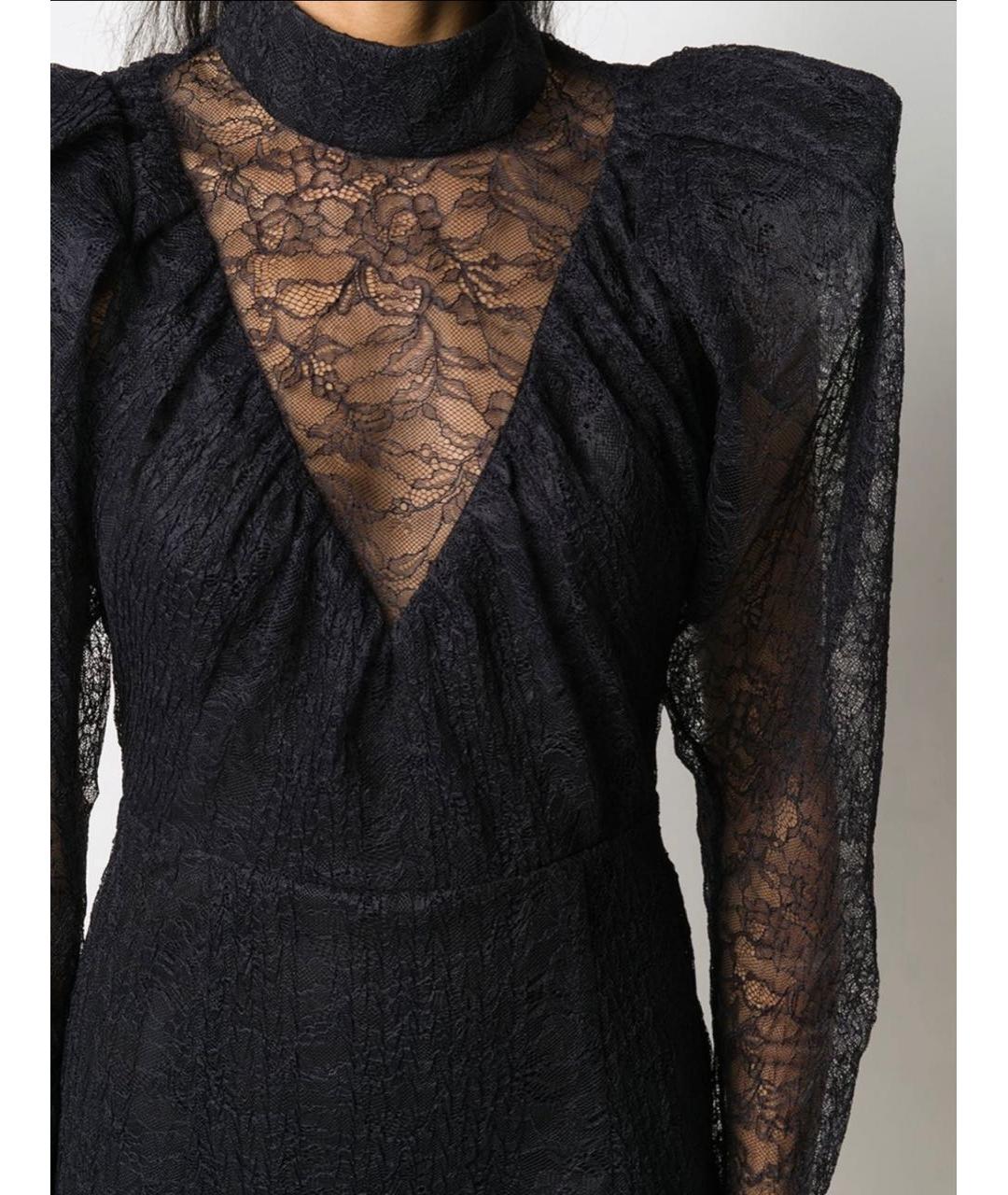 ROTATE Черное полиэстеровое коктейльное платье, фото 6
