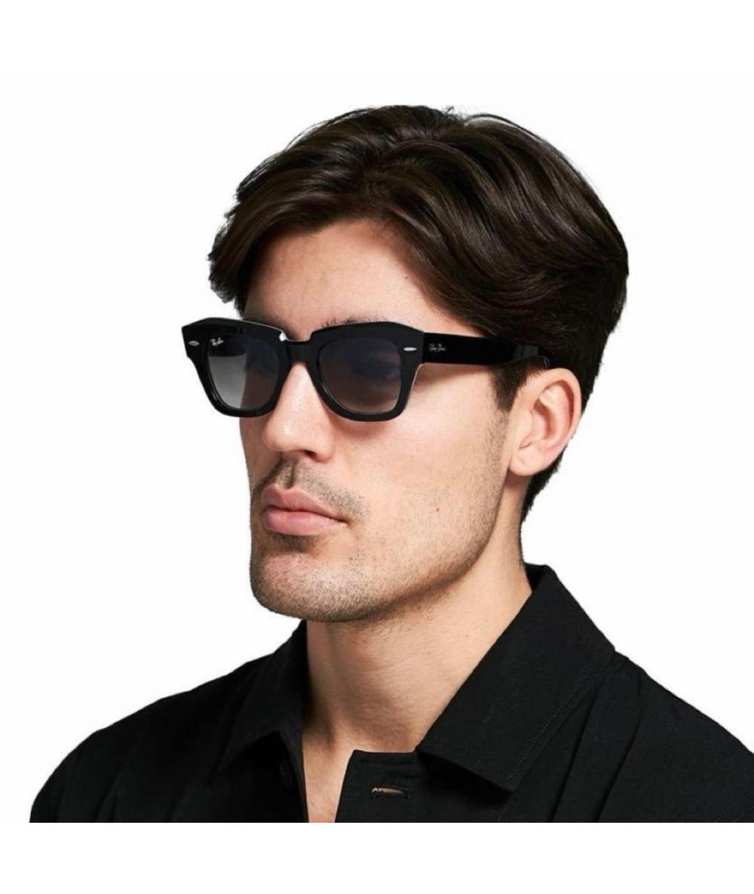 RAY BAN Черные солнцезащитные очки, фото 7