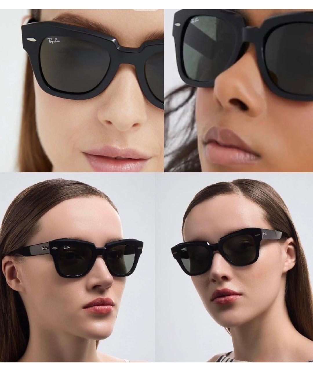 RAY BAN Черные солнцезащитные очки, фото 5