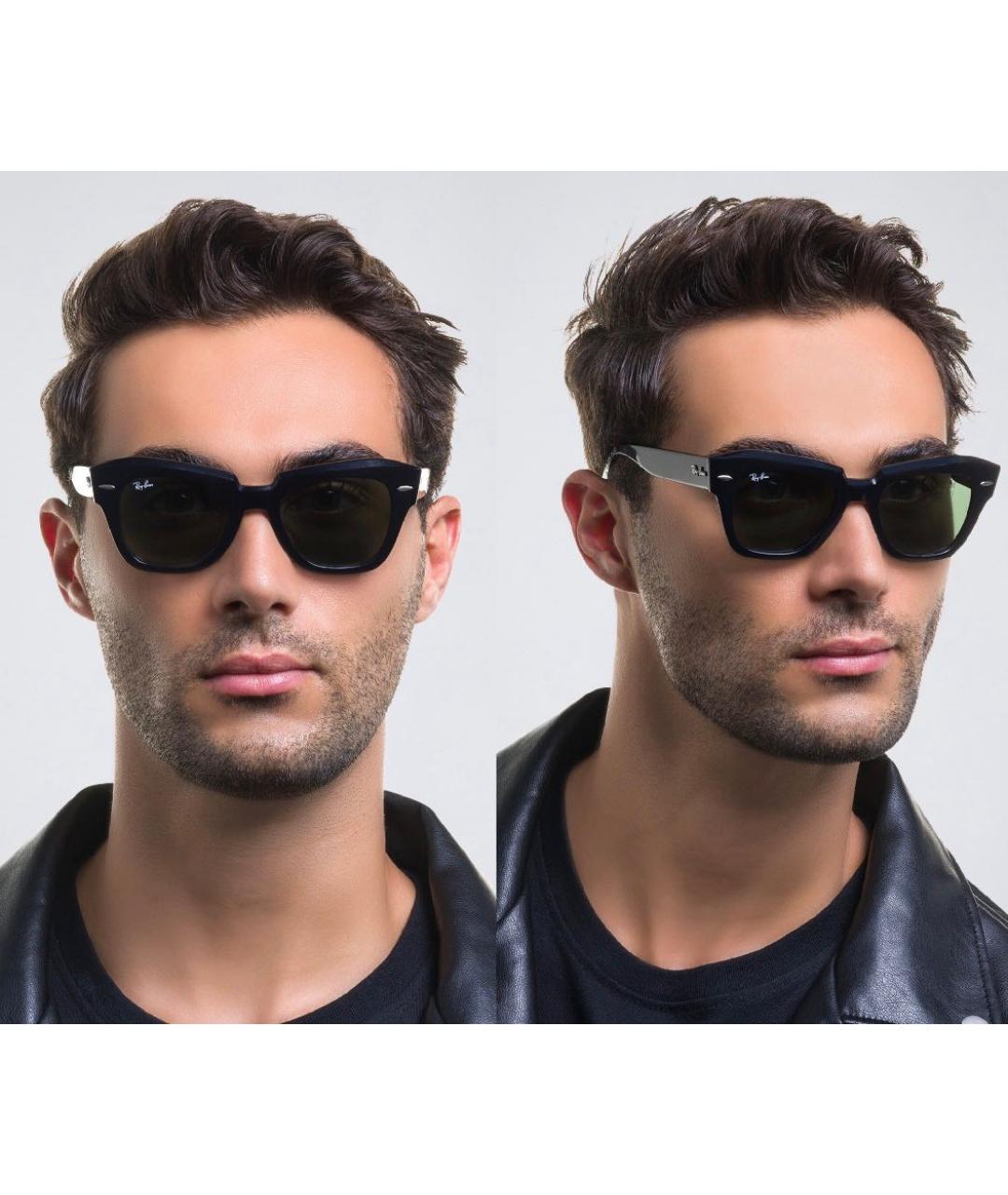 RAY BAN Черные солнцезащитные очки, фото 4