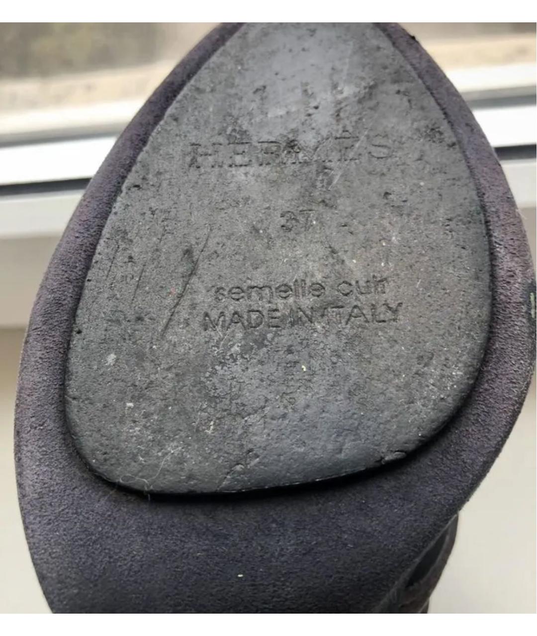 HERMES Замшевые полусапоги, фото 6