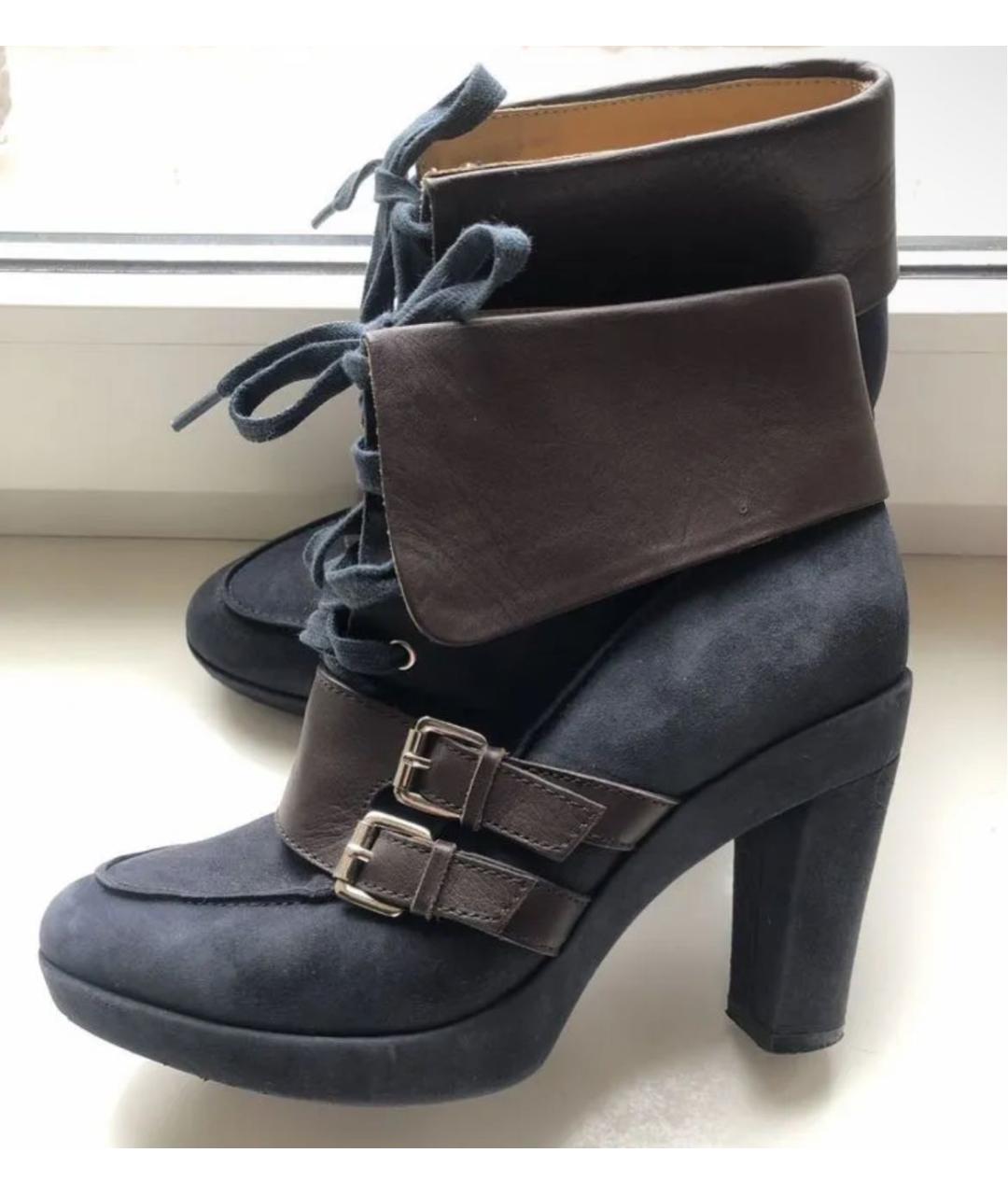 HERMES Замшевые полусапоги, фото 2