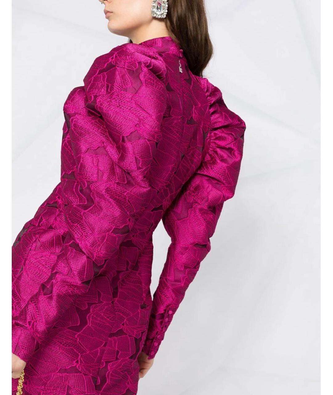 ROTATE Фуксия полиэстеровое коктейльное платье, фото 4