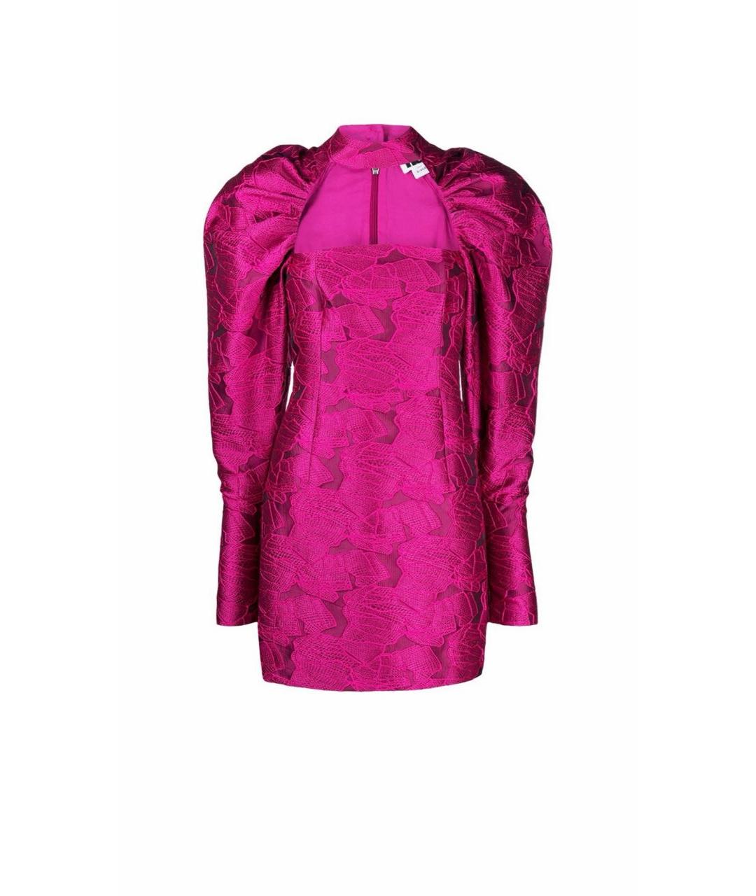 ROTATE Фуксия полиэстеровое коктейльное платье, фото 6