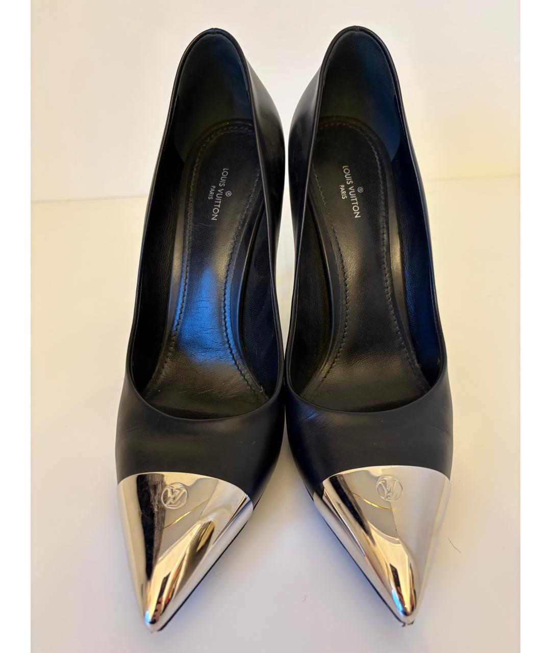 LOUIS VUITTON Черные кожаные туфли, фото 2
