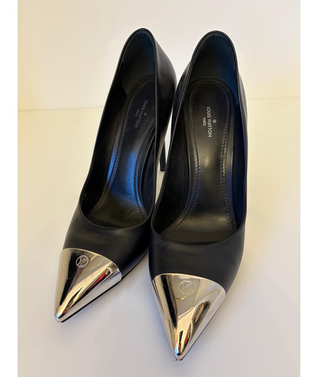 LOUIS VUITTON Черные кожаные туфли, фото 4
