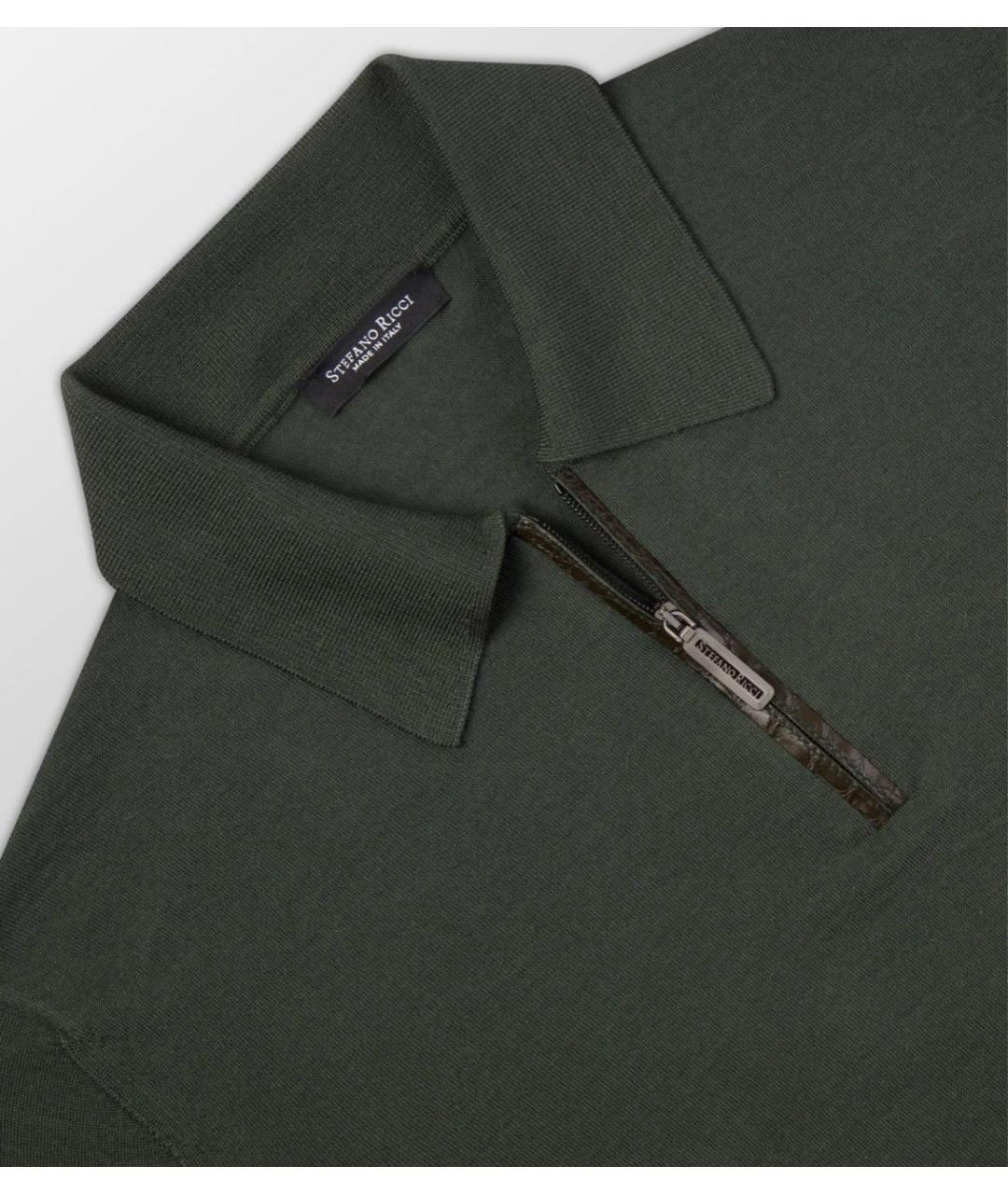 STEFANO RICCI Хаки кашемировый джемпер / свитер, фото 2