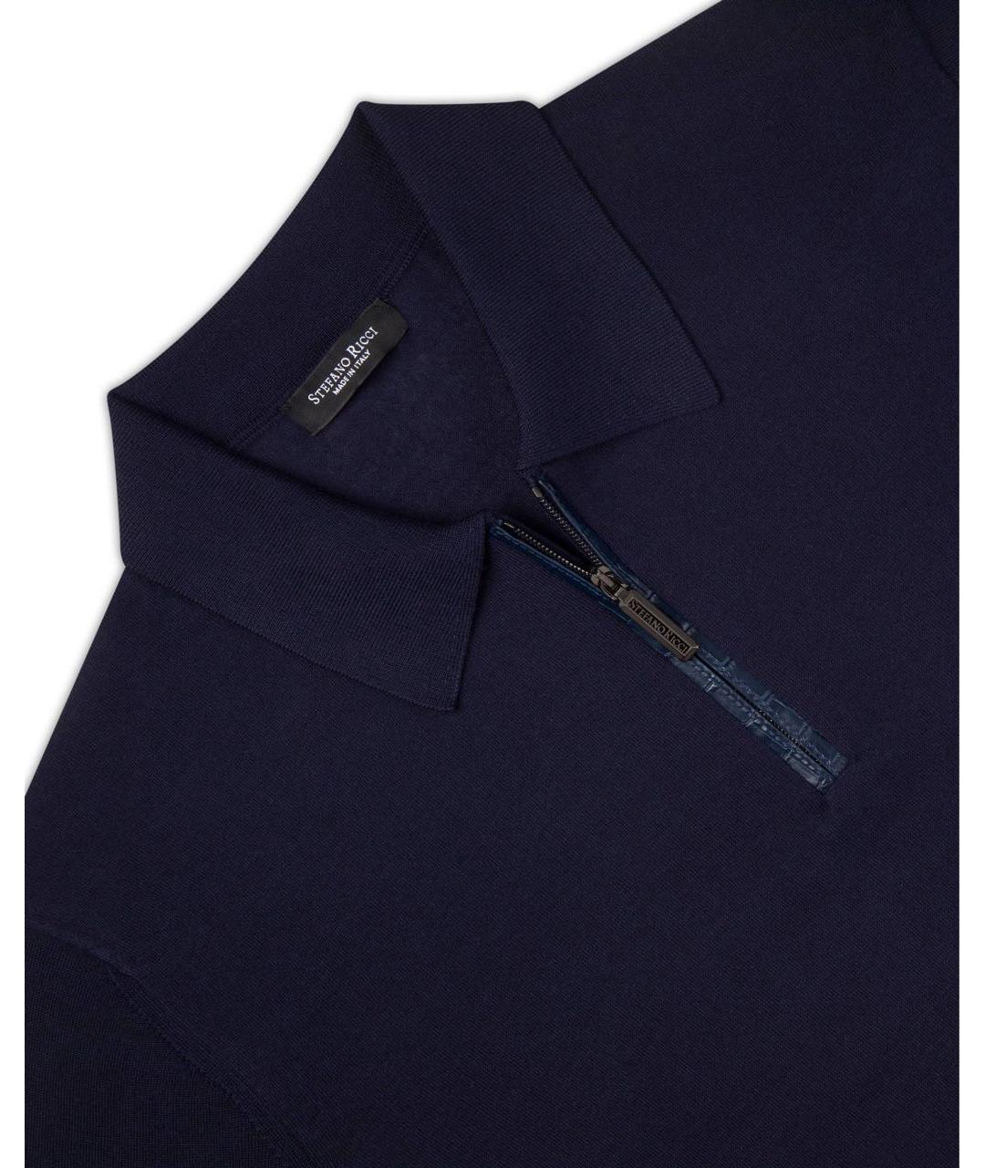 STEFANO RICCI Темно-синий кашемировый джемпер / свитер, фото 2
