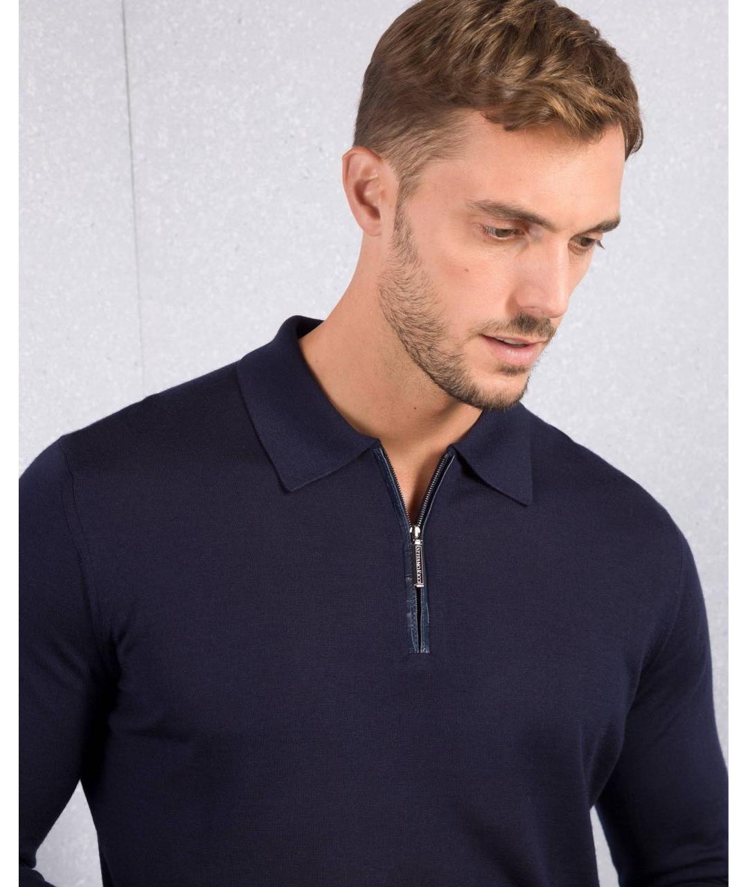 STEFANO RICCI Темно-синий кашемировый джемпер / свитер, фото 5