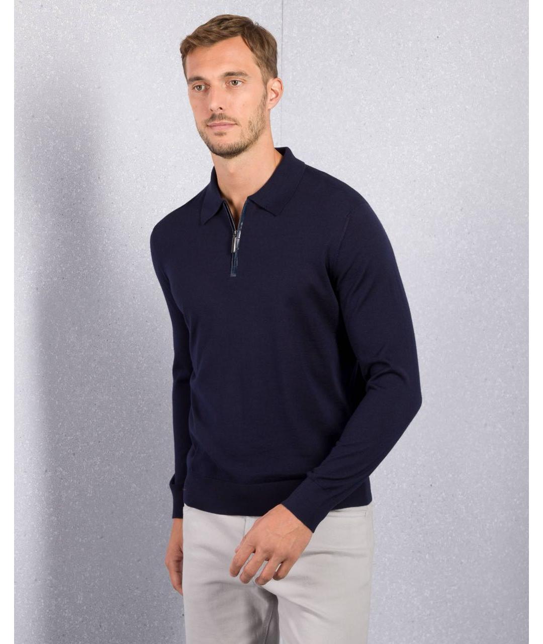 STEFANO RICCI Темно-синий кашемировый джемпер / свитер, фото 4