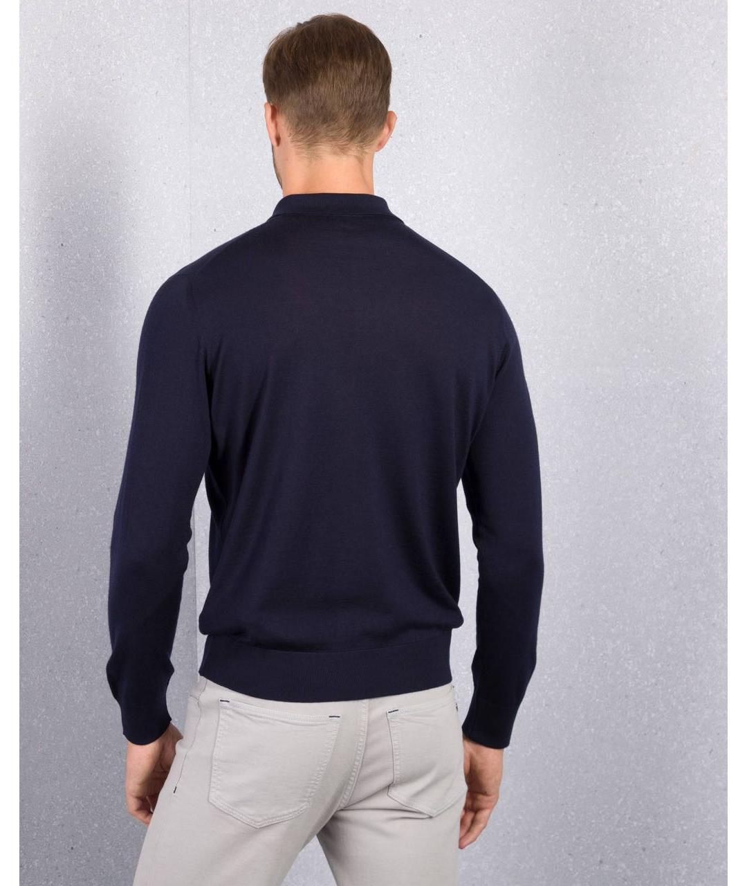 STEFANO RICCI Темно-синий кашемировый джемпер / свитер, фото 6