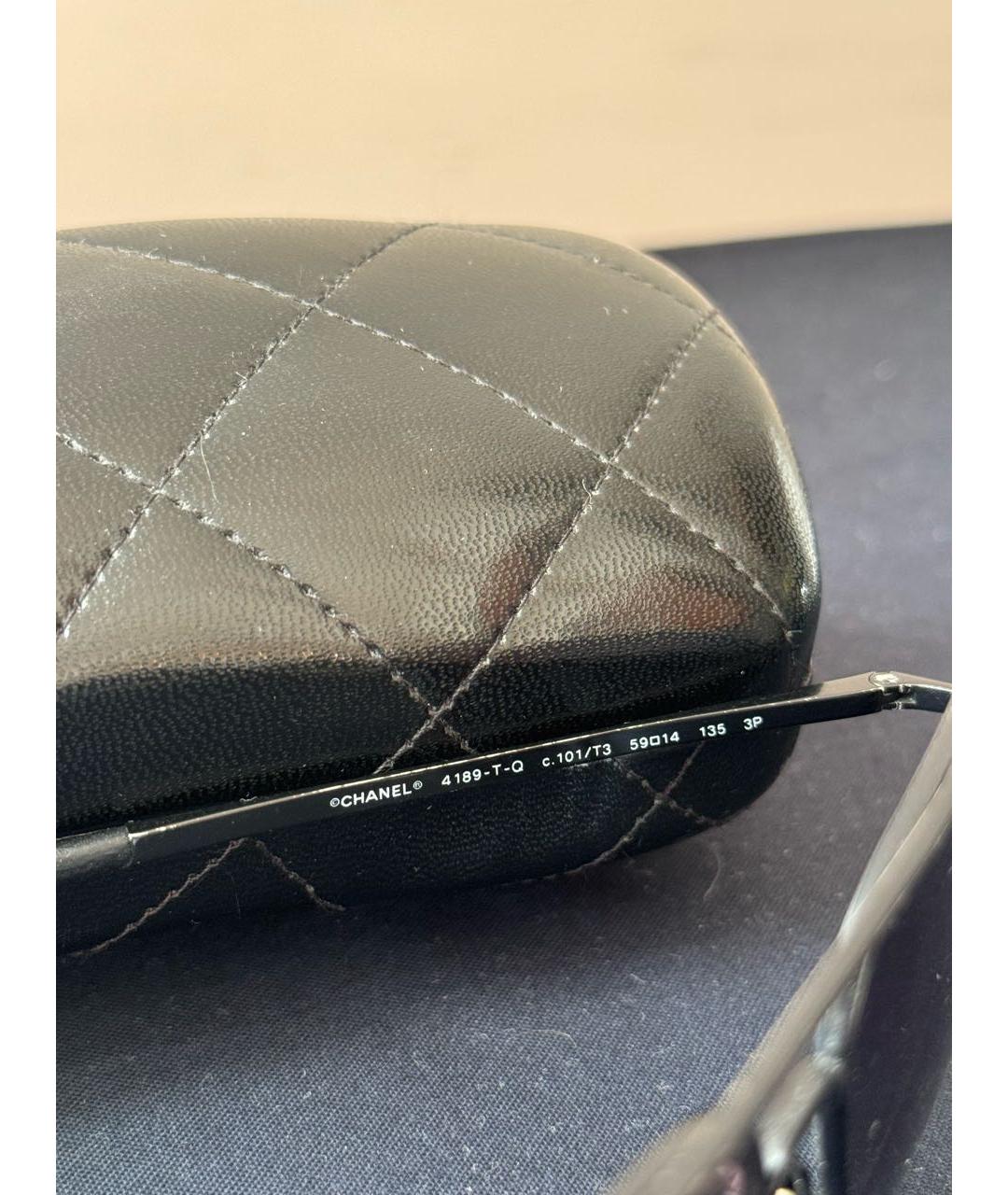 CHANEL Черные металлические солнцезащитные очки, фото 3