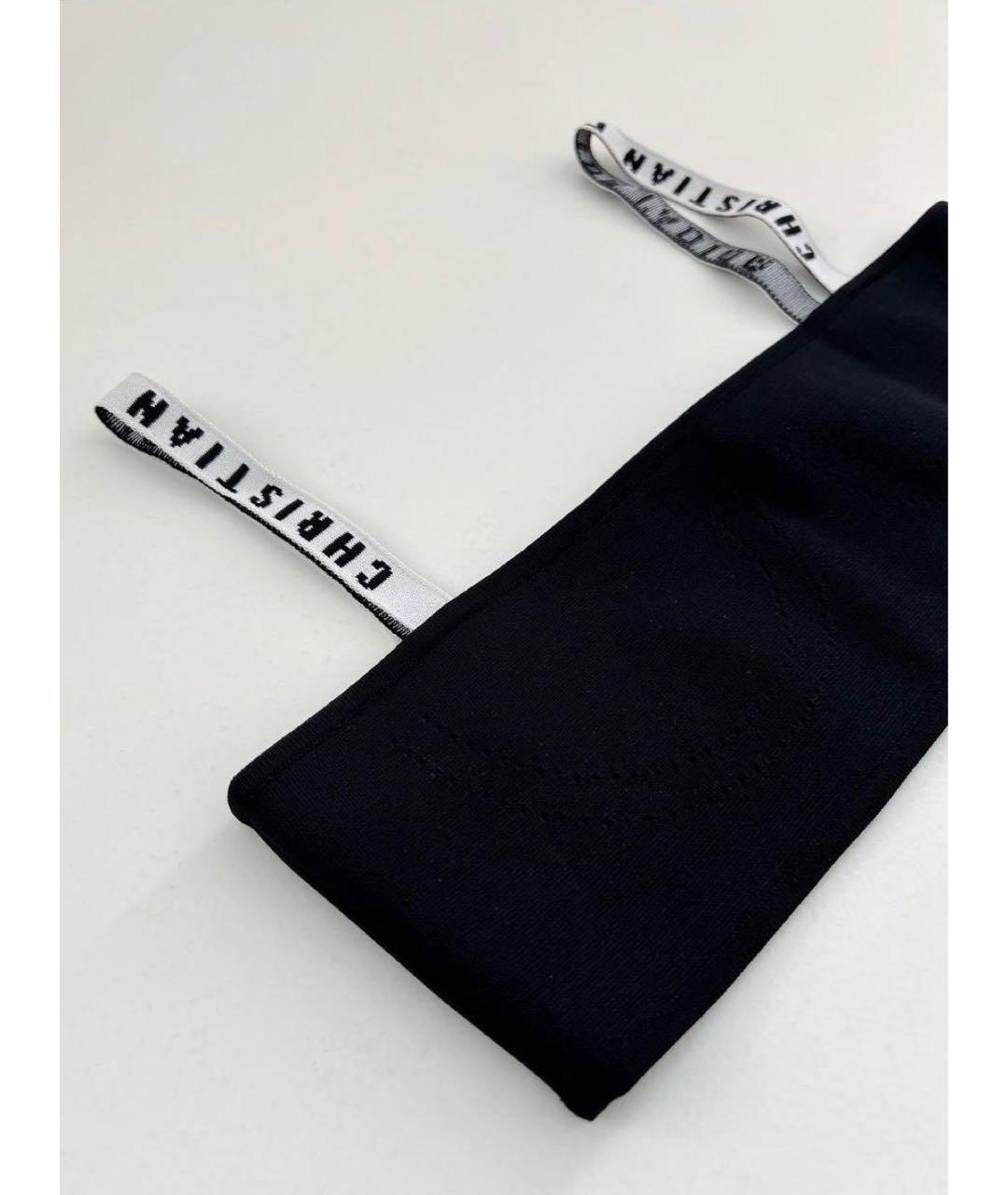 CHRISTIAN DIOR Черная хлопковая майка, фото 2