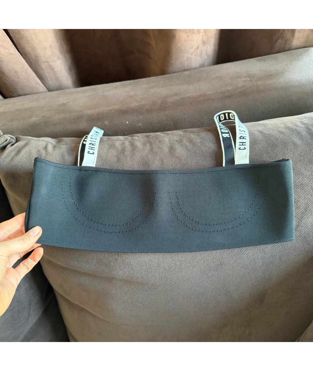 CHRISTIAN DIOR Черная хлопковая майка, фото 5