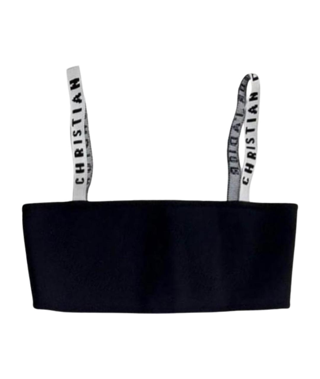 CHRISTIAN DIOR Черная хлопковая майка, фото 1