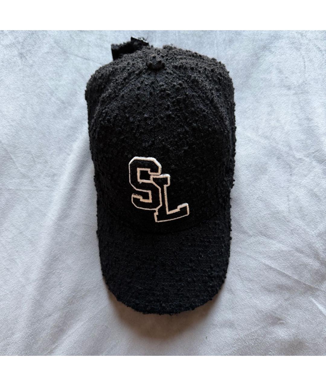 SAINT LAURENT Черная шерстяная кепка, фото 6
