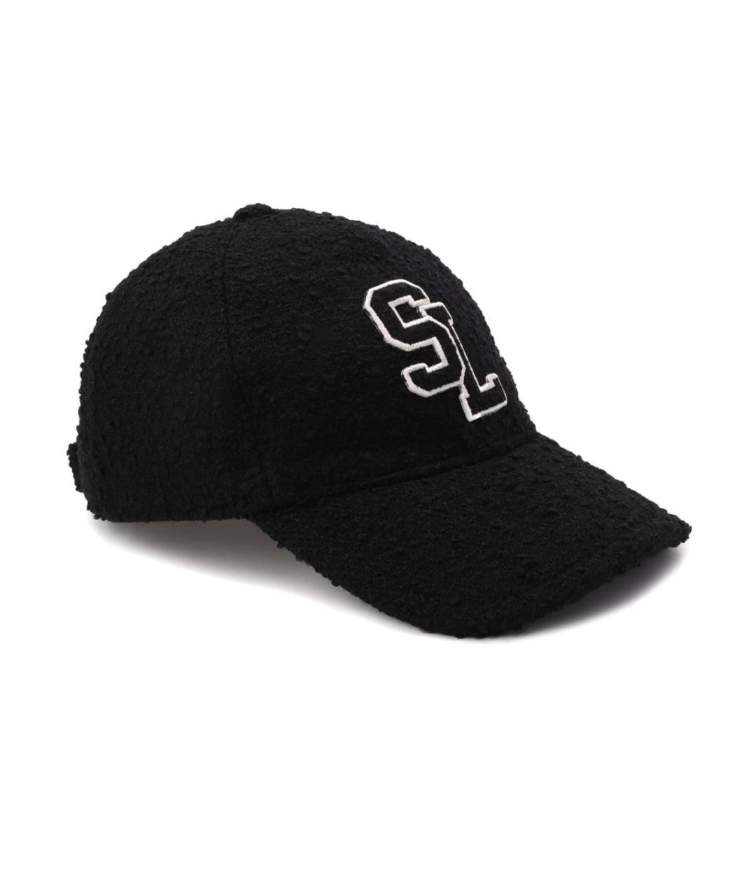 SAINT LAURENT Черная шерстяная кепка, фото 8