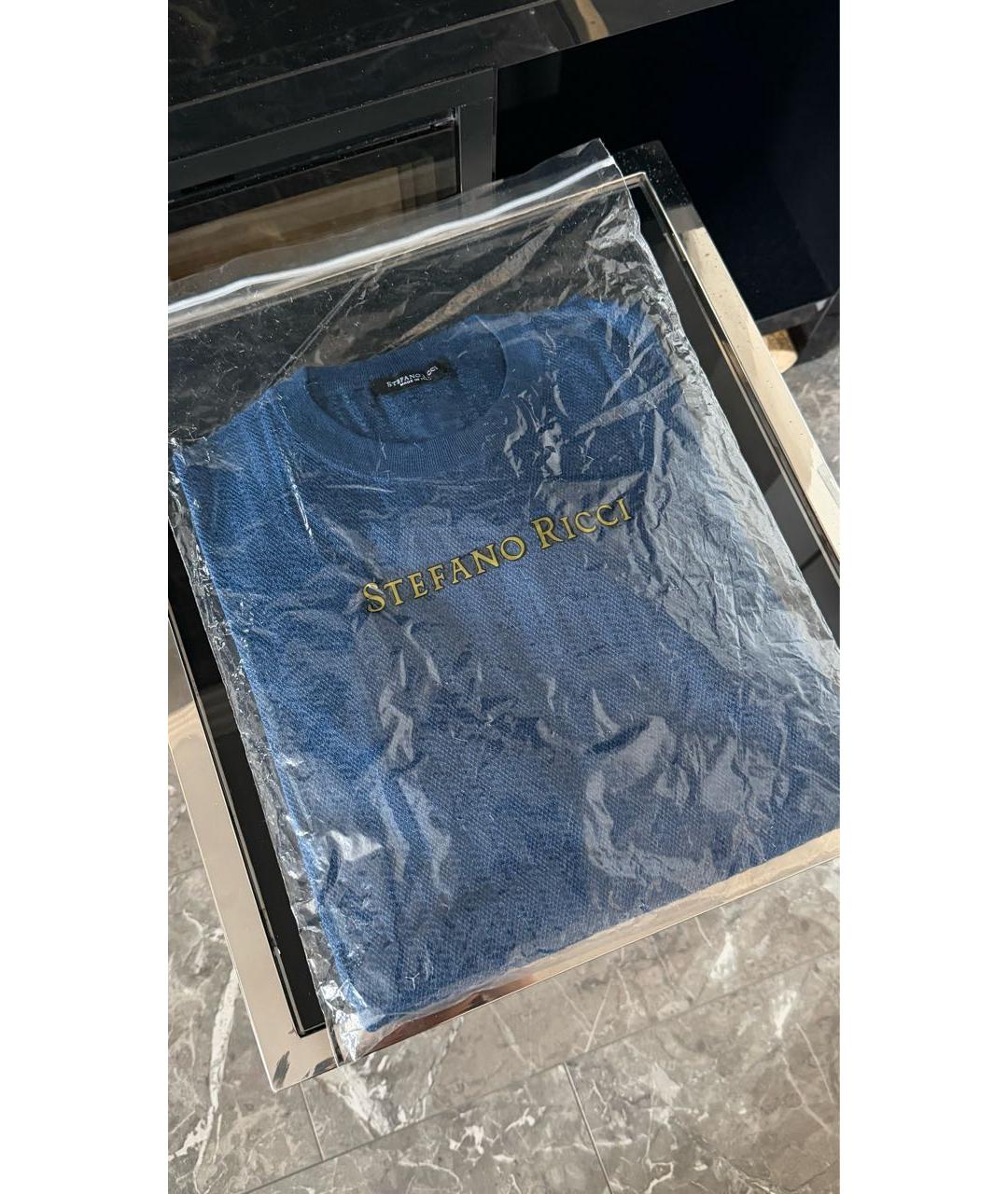 STEFANO RICCI Синий кашемировый джемпер / свитер, фото 6