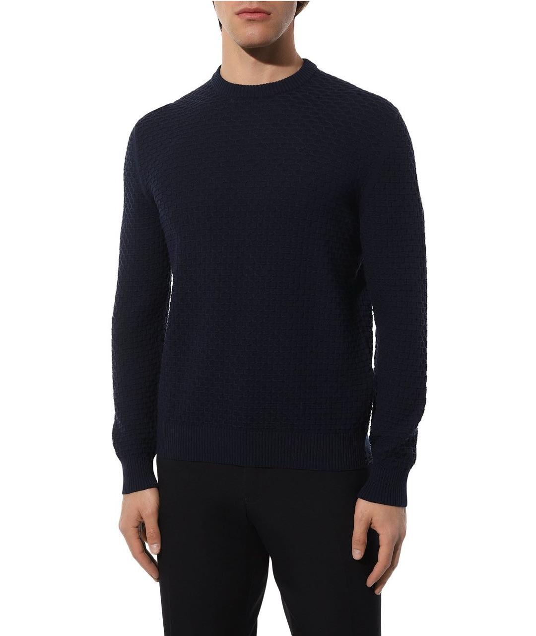 STEFANO RICCI Синий кашемировый джемпер / свитер, фото 4