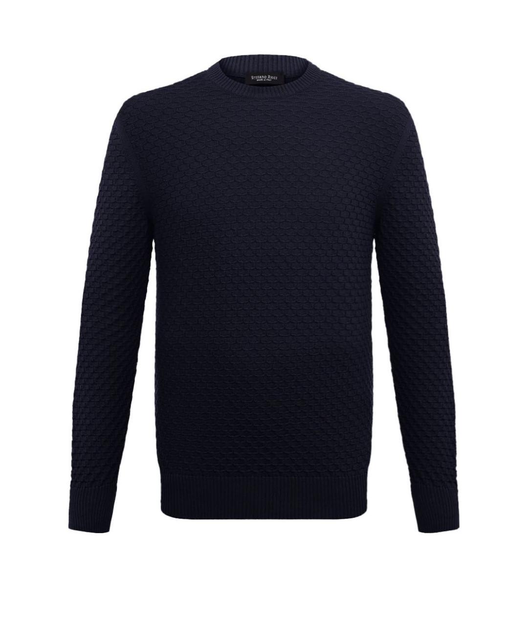 STEFANO RICCI Синий кашемировый джемпер / свитер, фото 9