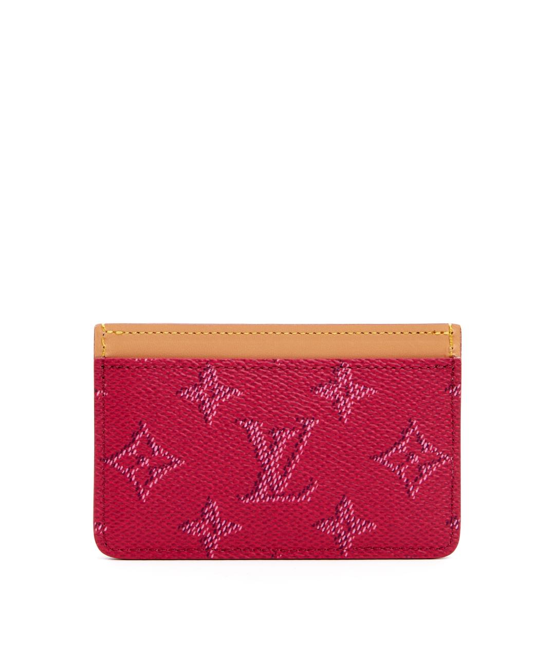 LOUIS VUITTON Розовый кожаный кардхолдер, фото 2