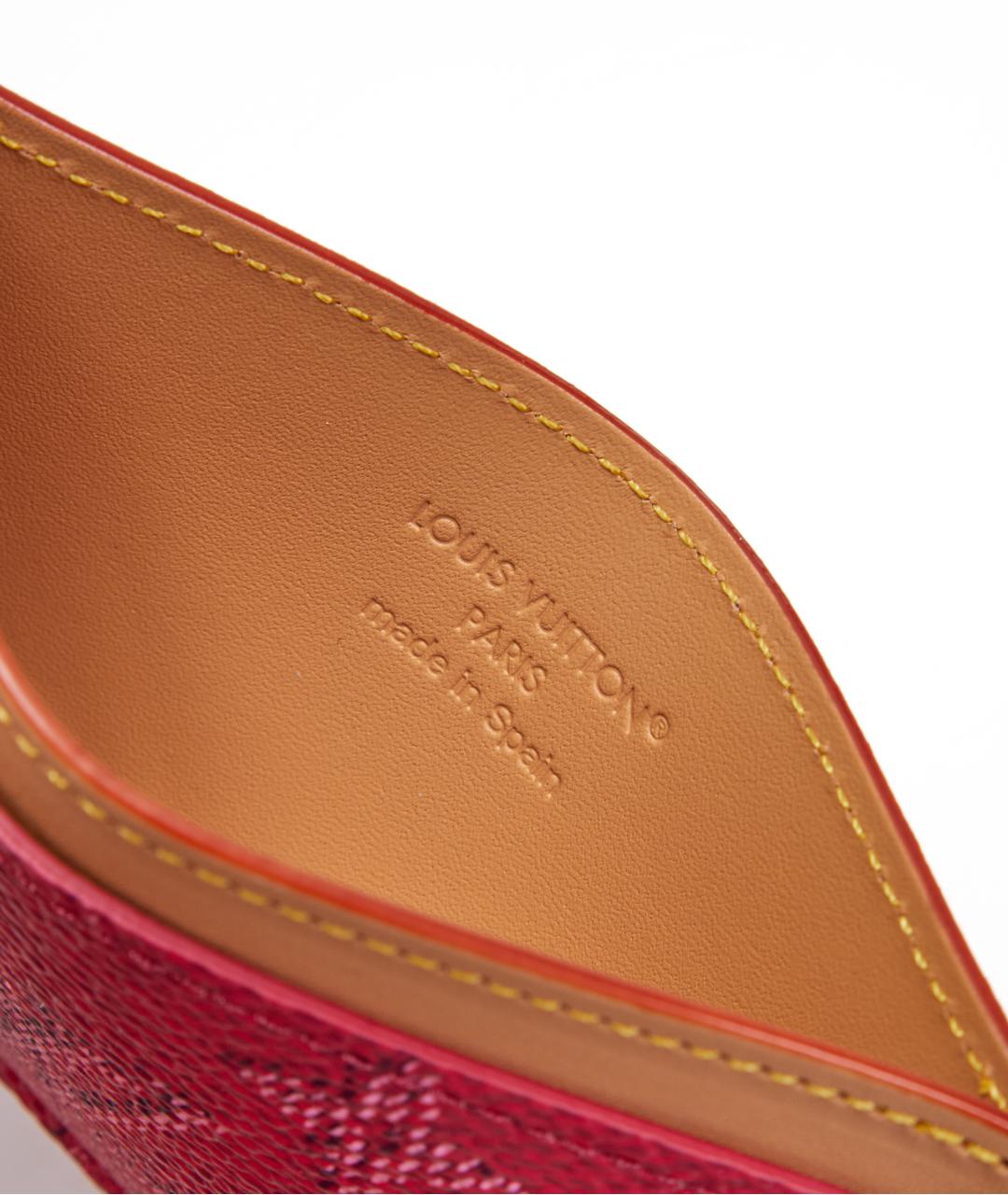 LOUIS VUITTON Розовый кожаный кардхолдер, фото 3