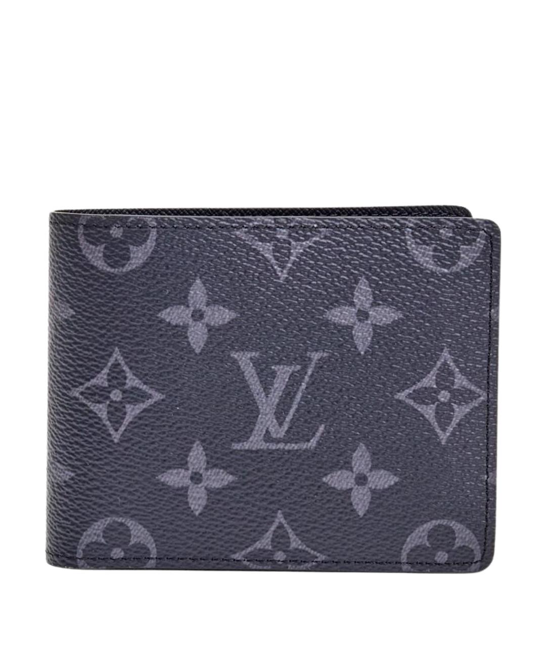 LOUIS VUITTON Черный кожаный кошелек, фото 1