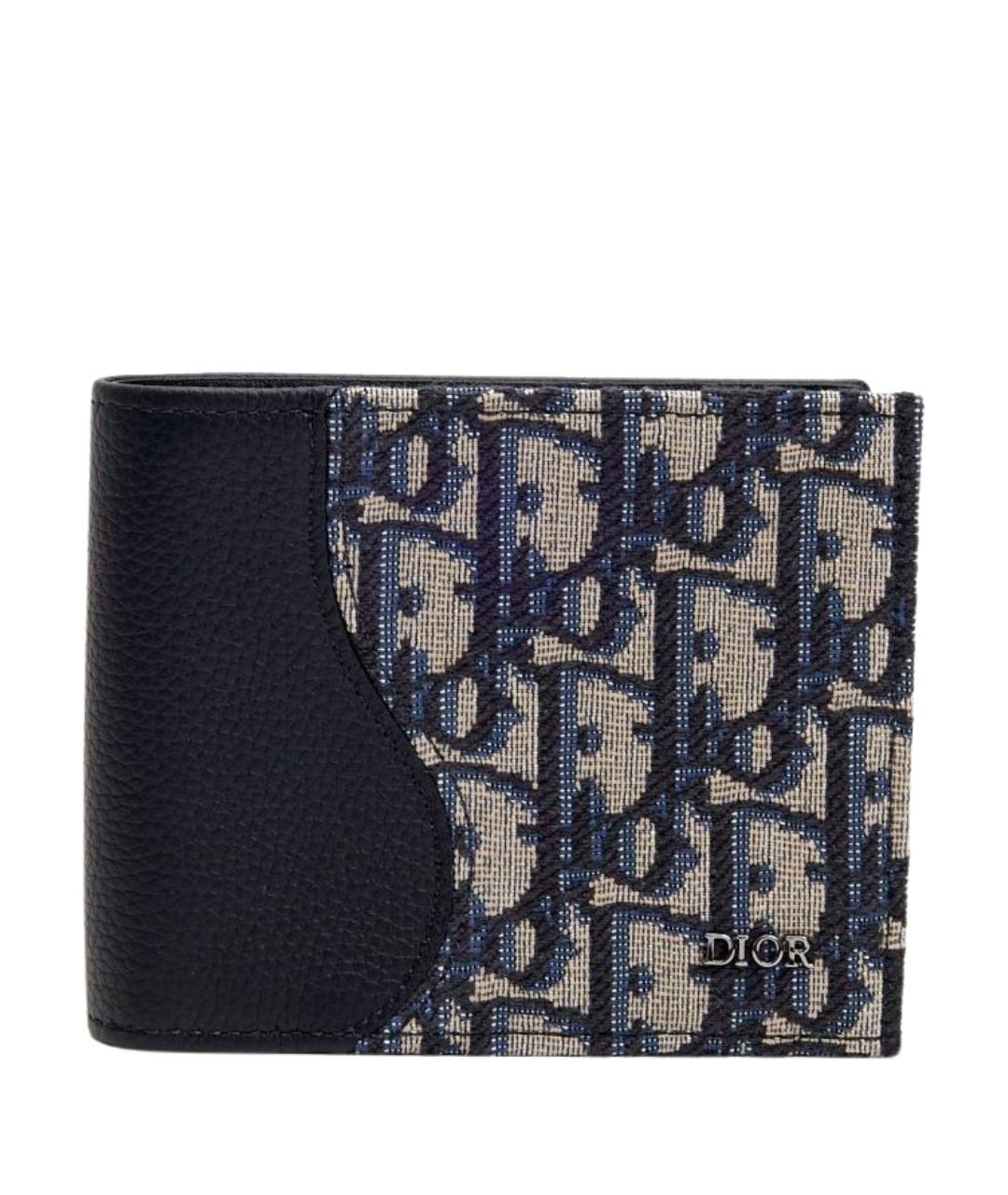 CHRISTIAN DIOR Синий кожаный кошелек, фото 1