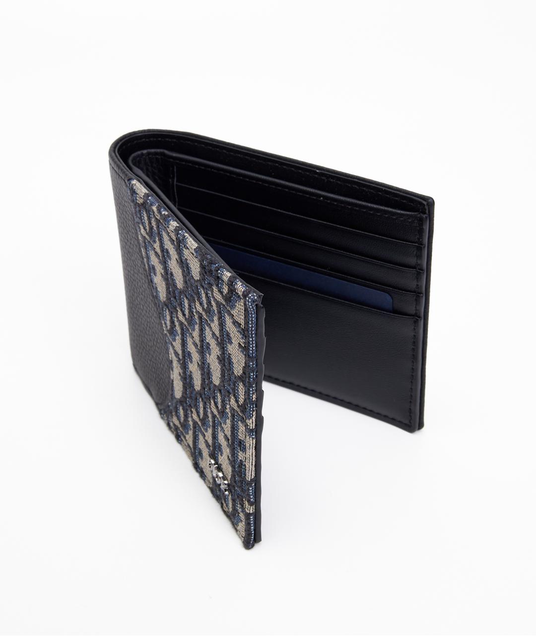 CHRISTIAN DIOR Синий кожаный кошелек, фото 3