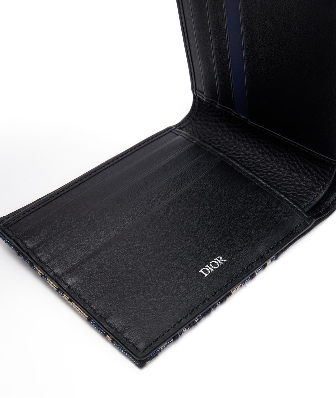 CHRISTIAN DIOR Синий кожаный кошелек, фото 5