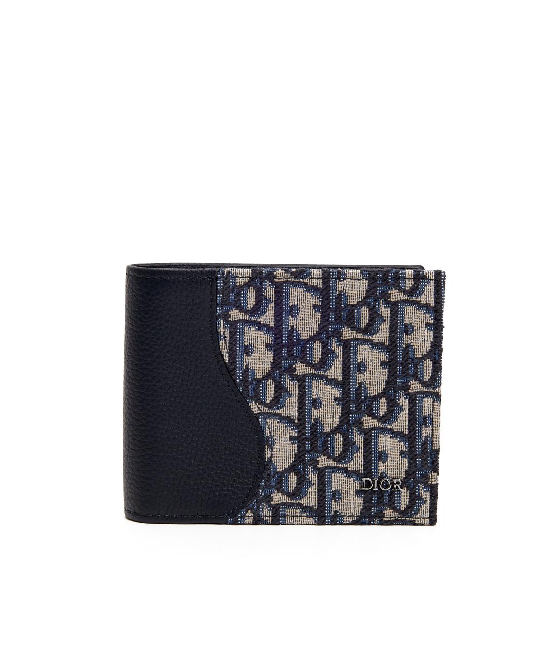 CHRISTIAN DIOR Синий кожаный кошелек, фото 7