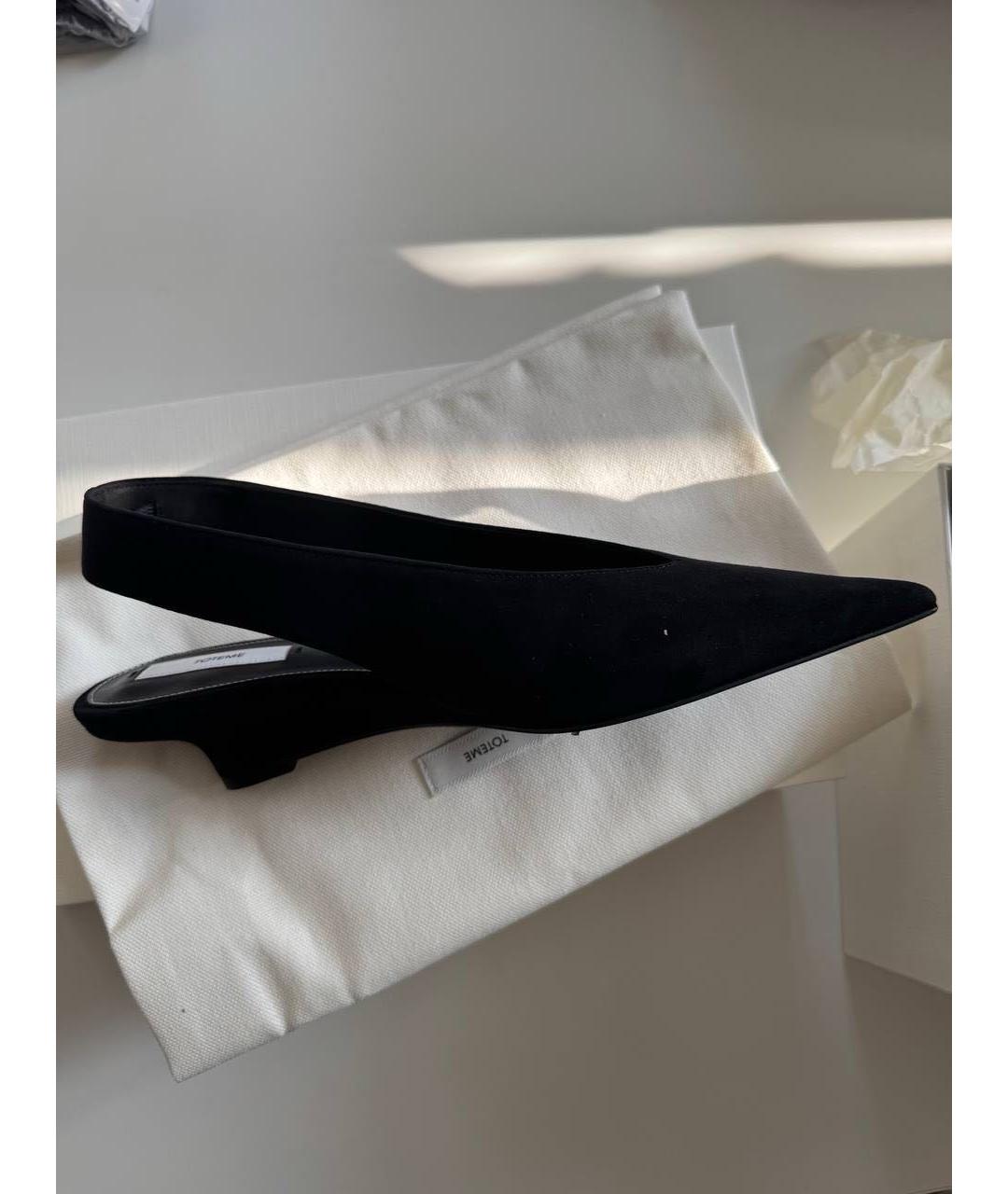 TOTEME Черные замшевые туфли, фото 5