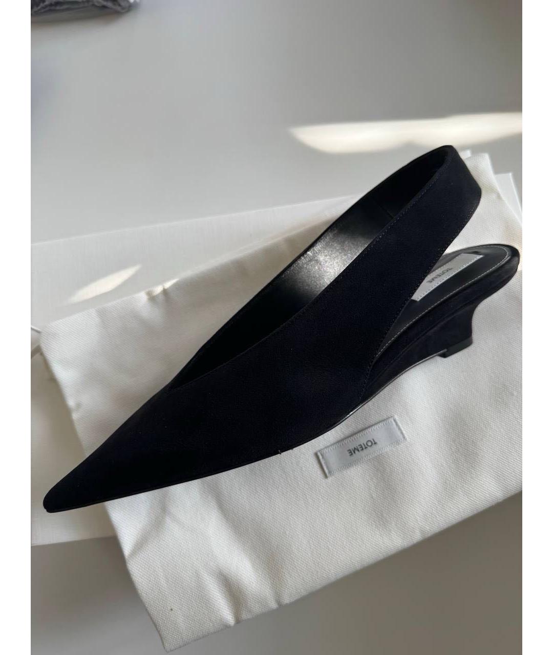 TOTEME Черные замшевые туфли, фото 2