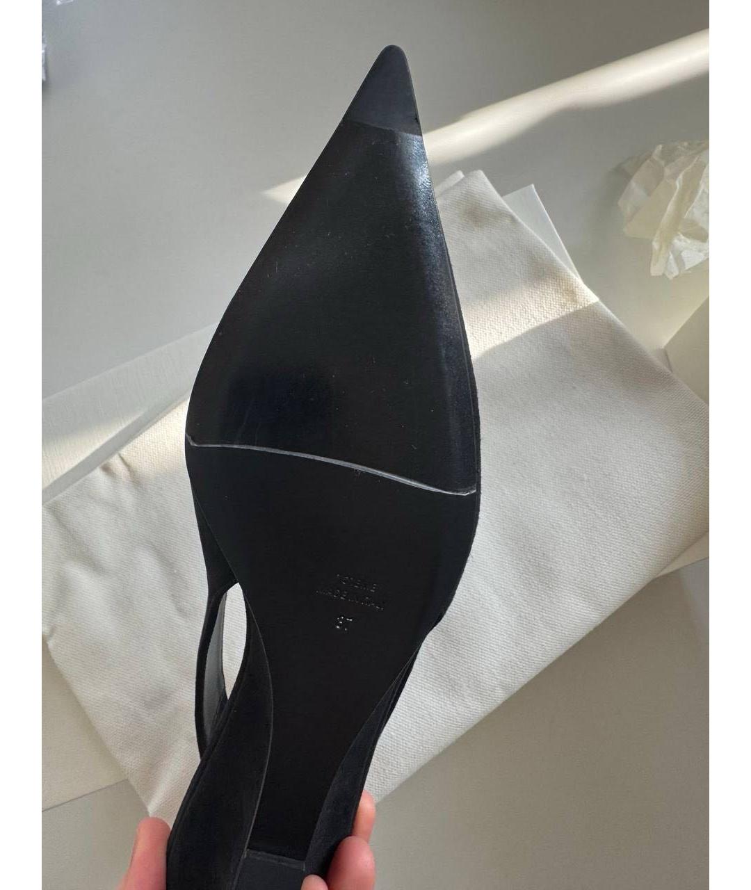 TOTEME Черные замшевые туфли, фото 4