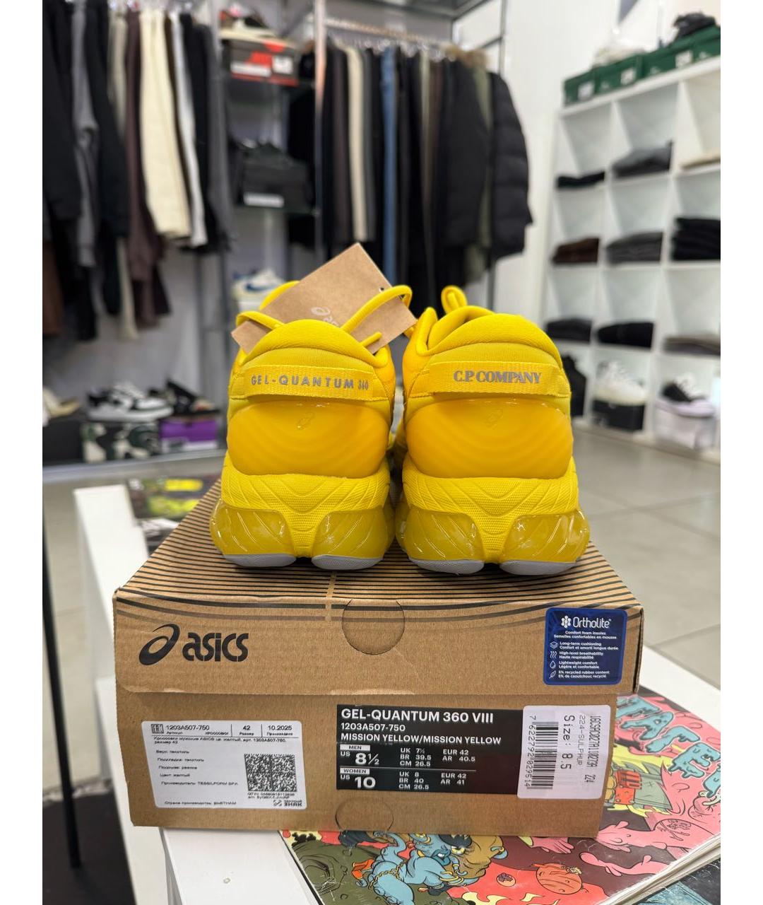 ASICS Желтые высокие кроссовки / кеды, фото 5