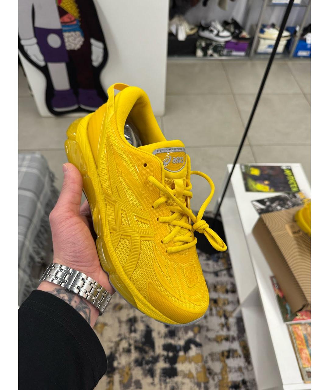 ASICS Желтые высокие кроссовки / кеды, фото 3