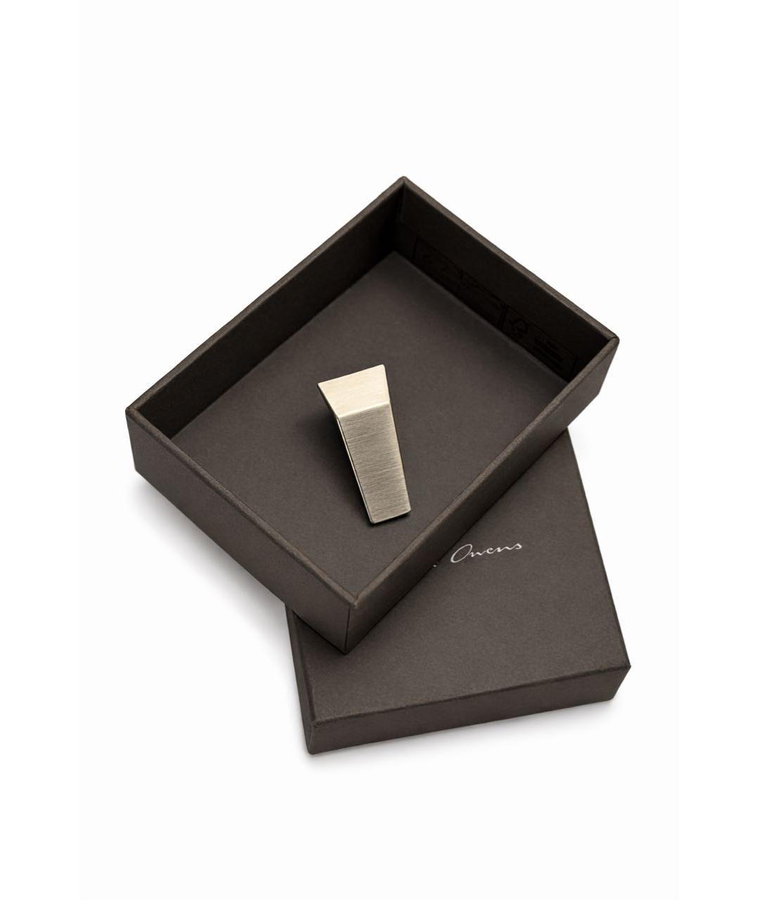 RICK OWENS Антрацитовые латунные серьги, фото 6