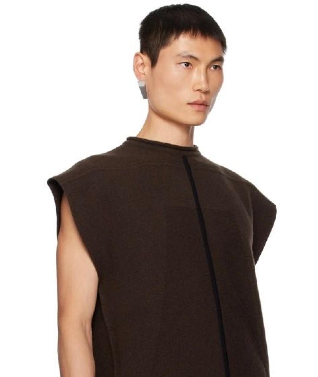 RICK OWENS Антрацитовые латунные серьги, фото 5